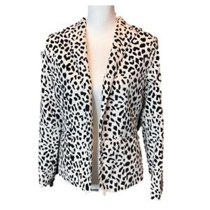 NEIMAN MARCUS EXCLUSIVE LEOPARD PRINT VELVET BLAZER